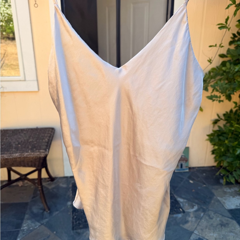 Silky Silky Taupe Cami Top with Slim Straps